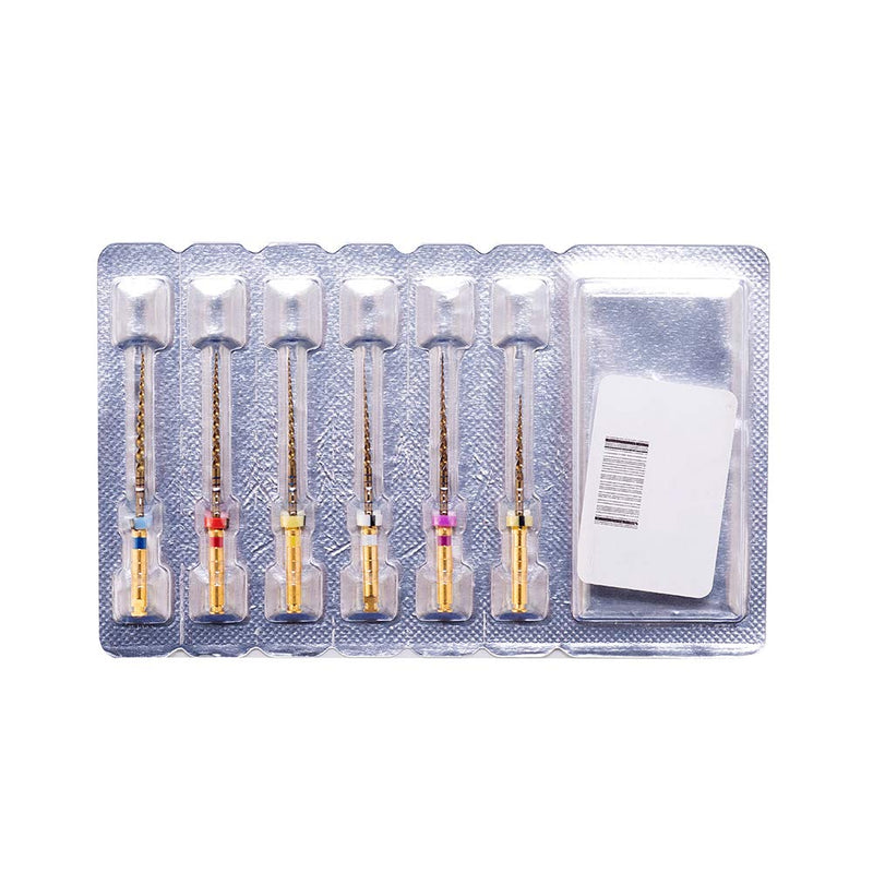 [Australia - AusPower] - X-Pro Gold Taper NITI Endo Rotary Files 6pcs Endodontic Controlled Memory Files 6Pcs 