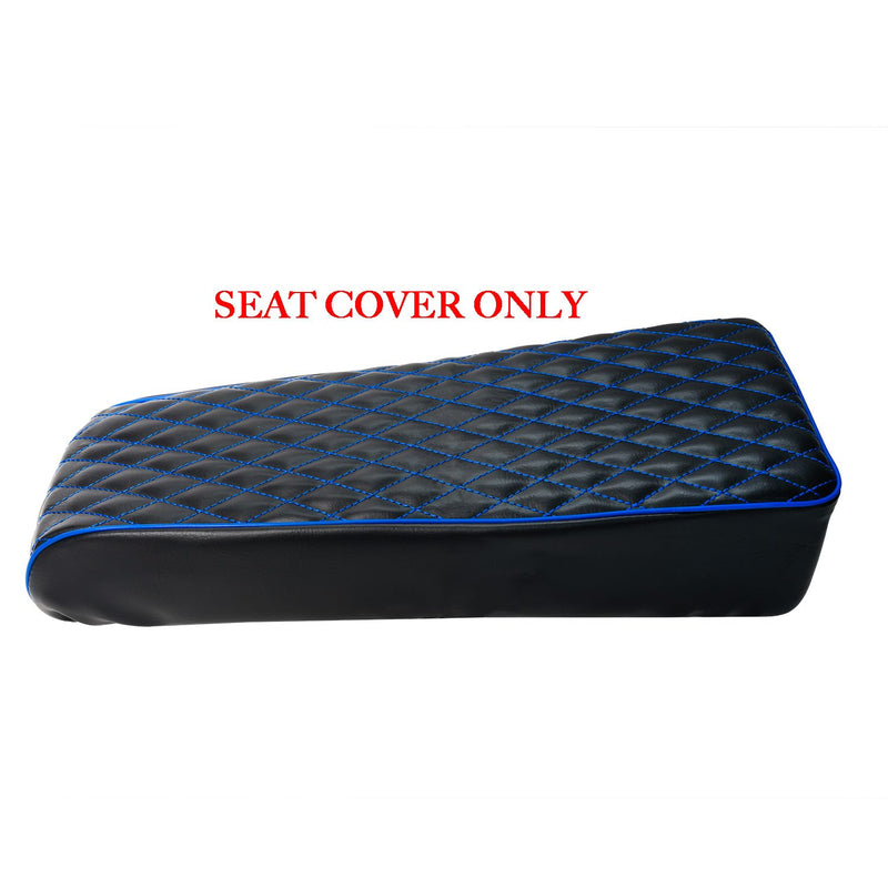 JMCHstore Blue Diamond Stitch Seat Cover for Coleman ct200u Mini Bike 196cc Baja DB30, Hisun ct200u 196cc 200cc Trail Bike Cushion Replacement Parts Blue Stitch