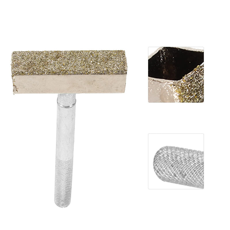 Grinding Wheel Dressing Tool, Diamond Grinding Wheel, Stone Straightener, Proper Dressing Tool, Bench Grinding Machine with Flat Diamond Coated Surface 45 x 100 mm/1.7 x 3.9 inch