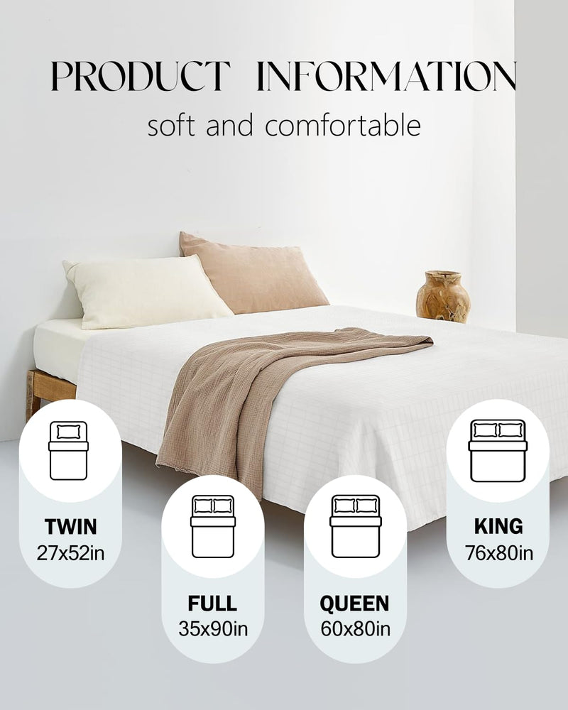[Australia - AusPower] - Grounding Bed Sheets, Grounding Sheets with 15 feet Grounded Cord, Grounded Bed Sheet Kit for Improved Sleep & Wellness, White, 35x90IN 