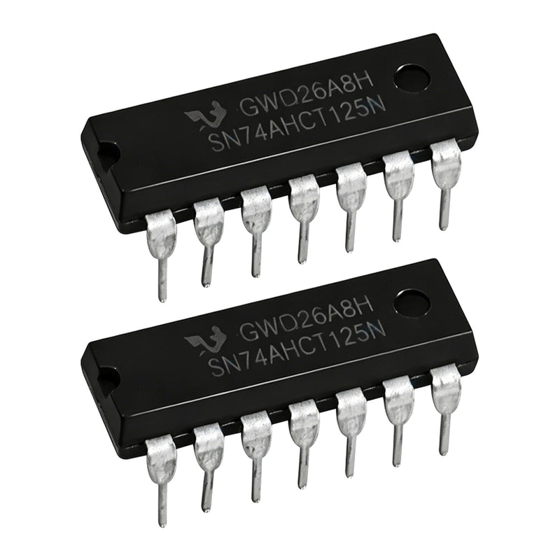SN74AHCT125N Quadruple Bus Buffer Gate IC DIP-14, Suitable for Electronics Projects and Microcontroller Interfaces, Pack of 10