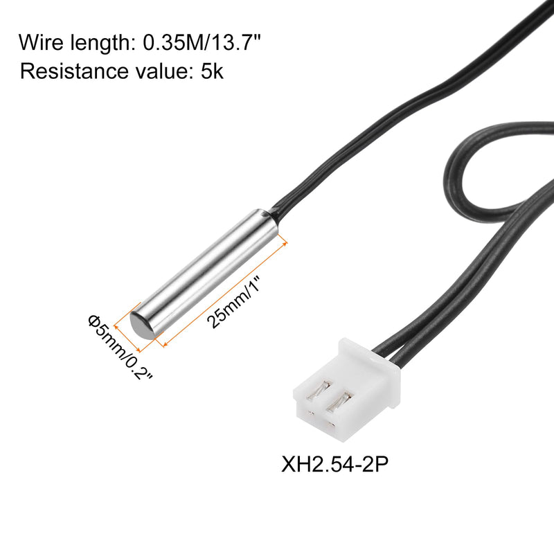 [Australia - AusPower] - uxcell 1 Pcs 5K NTC Thermal Sensor Probe, Stainless Steel Sensitive Temperature Sensor Probe 13.7 Inch Digital Thermometer Extension Cable Temp Sensor 