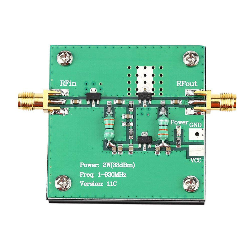 2W RF Amplifier Board 1-930MHz for Amateur Radio, Broadband RF VHF FM Transmitter with Power Amplifier for Radio Transmission and Communication Applications