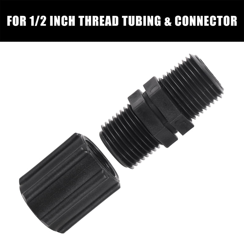 [Australia - AusPower] - 10 Pcs Head Pipe Riser 1/2 Inch MPT Double Male Pipe Thread Head Pipe Riser for Garden Lawn Irrigation System (1/2 male to 1/2 male straight coupling) 1/2 male to 1/2 male straight coupling 