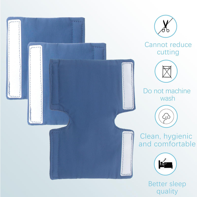 CPAP Mask Strap Covers, Mask Frame Covers Compatible with DreamWear or ResMed AirFit Mask Headpieces, Reusable Strap Pads, Hair and Face Pads (Blue) blue