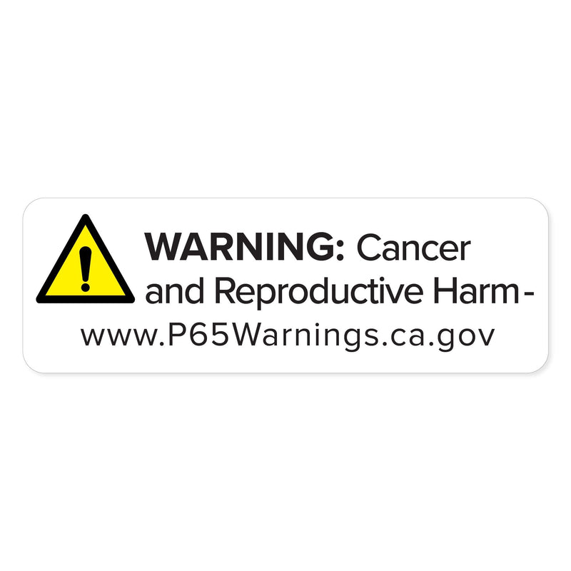California Prop 65 Cancer and Reproductive Harm Warning Labels