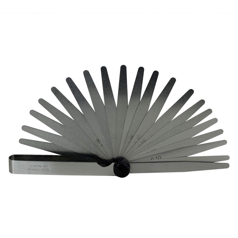 20 Sheets Feeler Gauge 0.05-1.00 mm