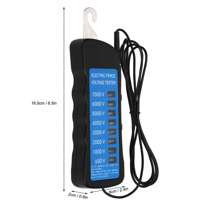 [Australia - AusPower] - Voltage Meter, Multi Light, Electric Fence Tester, Voltage Detection Portable, for Agricultural Supply Fencing, ABS, 7000V 