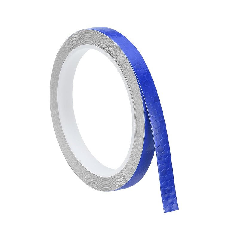 MECCANIXITY Reflective Tape, 0.4 Inch x 26 ft Self-Adhesive Trailer Reflector Tape Waterproof Warning Safety Sticker High Visibility Night Reflectors, Blue