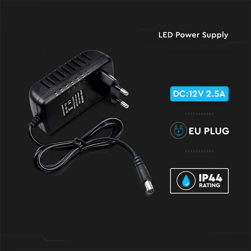 V-TAC Power Supply Adapter 12 V 42 W 3.5 A for Cameras, LED Strips, Modem - Transformer 12 V - Power Adapter for Screens and Electronic Devices - Input AC 100-240 V - Euro Plug 42 watts