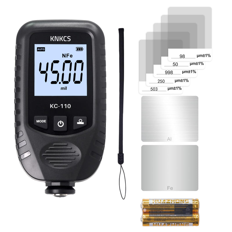 [Australia - AusPower] - Paint Thickness Gauge for Cars - Accurate Paint Meter for Iron/Aluminum/zinc Car Body Filler Tester for Used Car Buyers & Auto Body Shops, with 0.001 Mils Resolution & Continuous Measurement 