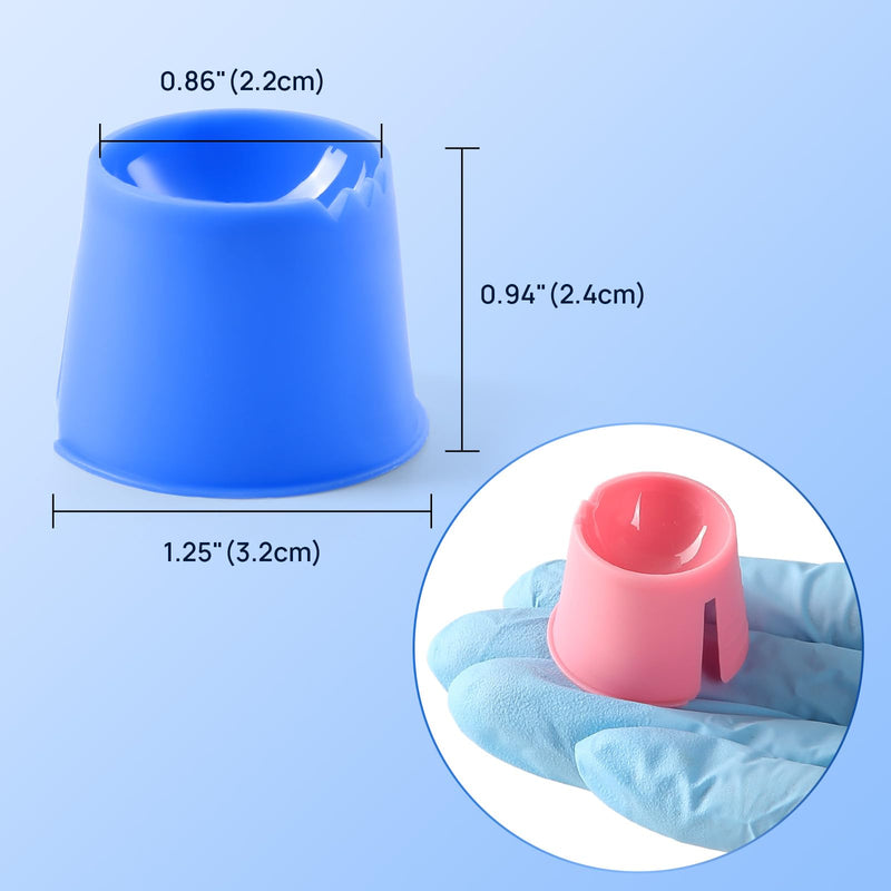 [Australia - AusPower] - JMU Disposable Dappen Dish Dental 100pcs Plastic Dappen Dish, Mini Small Mixing Cups, Assorted Colors 