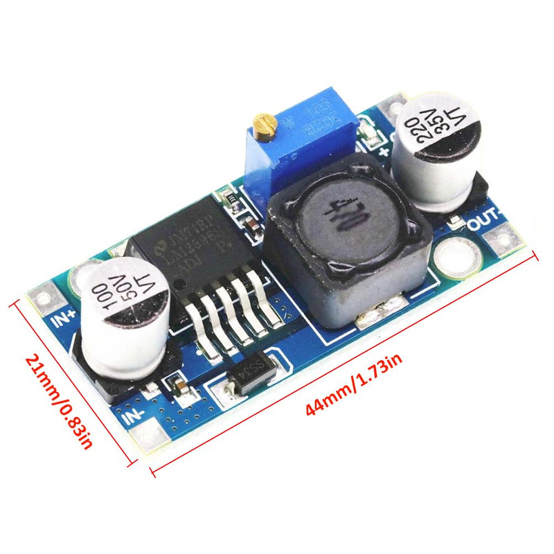 Step Down Converter, Buck Converter, Step Down Converter Module, Power Supply Down Module, for Lighting, Drones and Aerial Photography, DC-DC 3A, 3.2-35V to 1.25-35V, Pack of 4