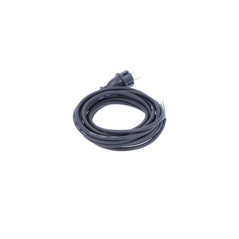 as - Schwabe Drill Connection Cable - 5 m Rubber Connection Cable H05RN-F 2 x 1.0 mm – Contour Plug with Cable – Adaptor Cable with Ferrules – for Construction Sites and Commercial Use – IP44 – Black I 70530 5.00 m