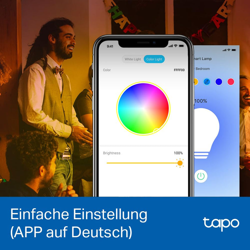 TP-Link Tapo L530E Smart WiFi Light Bulb E27, Multicolored Dimmable Alexa Smart Lamp, Smart Home Alexa Accessories, Compatible with Alexa, Google Assistant, Tapo App, Operations and Schedules, No Hub Required