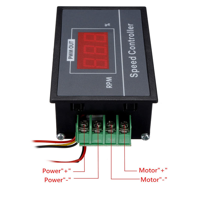 [Australia - AusPower] - PMW 6-60V 12V 24V 36V 48V 30A PWM DC Motor Speed Controller , Speed Adjustable Stepless Governor,Regulator Variable Speed Switch ,Display LED Control Circuit Board Start Stop Switch DC 6-60V, 30A 