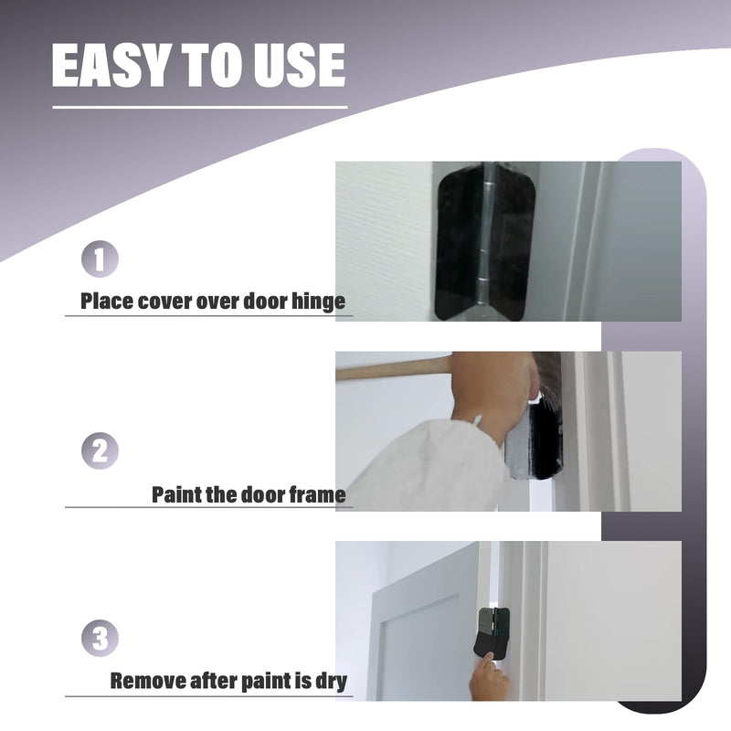 30 Pack 3.5" Door Hinge Masking, Magnetic Door Hinges Protect Shields for Painting, Door Hinge Paint Covers for Residential Door