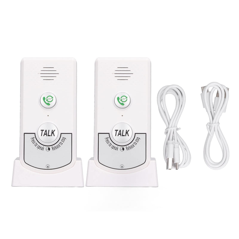 [Australia - AusPower] - Home Voice Intercom, Smart Two Way Talk Doorbell, Protecting Pregnant Women And Babies, 48 Hours Endurance, Home Smart for Elderly Caregivers and Disabled People (White) White 