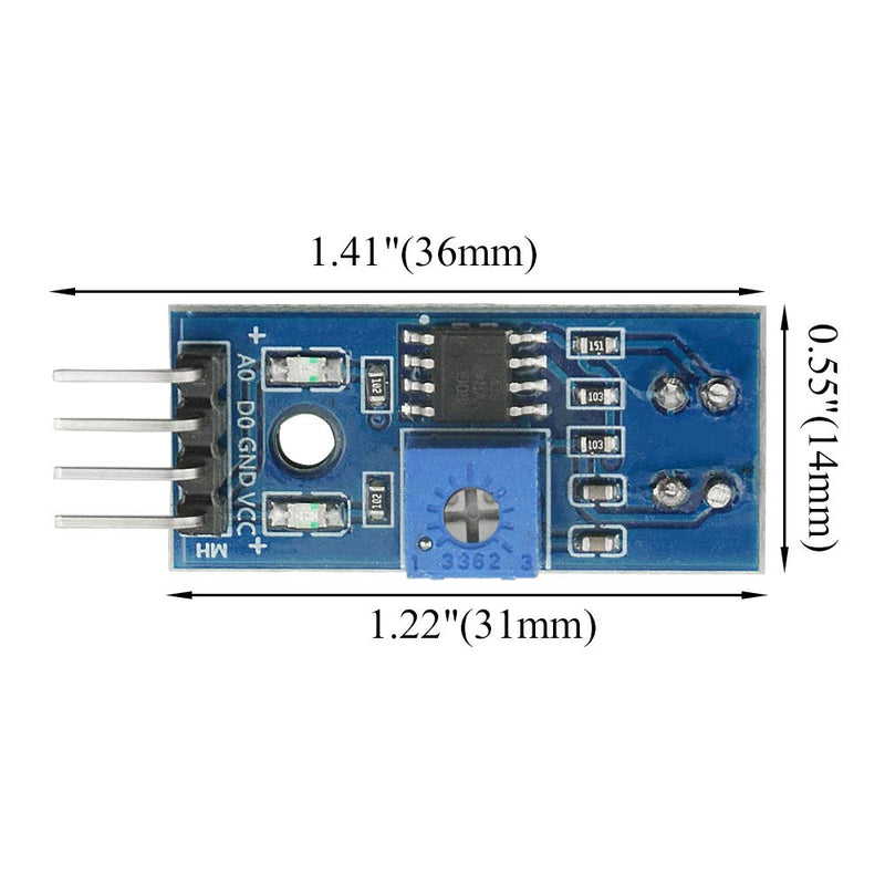 [Australia - AusPower] - WMYCONGCONG 10 PCS TCRT5000 Infrared Reflective Sensor Module IR Barrier Line Track Photoelectric Switch with Jumper Wires for Arduino Smart Car Robot 