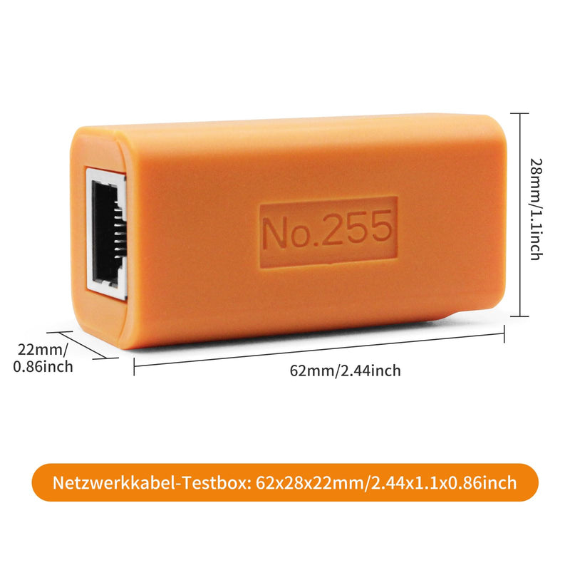 Henkion Network Cable Test Box for CCTV Camera Tester, Network Cable Test No.255, Set of 2, Line Equipment Accessories, Cable Tester, RJ45 Network Cable Detection for CCTV Tester, Camera Tester, OTDR NO255