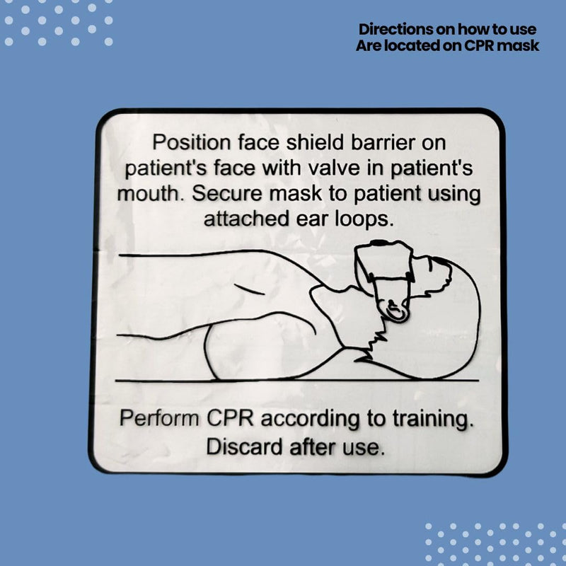 [Australia - AusPower] - MCR Medical Adult/Child & Infant CPR Mask with 2 Valves & CPR Barrier Mask Key Chain 