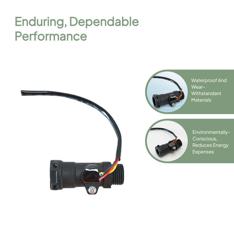 [Australia - AusPower] - Water Heaters Flow Sensors Flow Switch Accessories Flow Rate Turbine Flow Meter Direct Replaces Easy Installation Hall Effect 