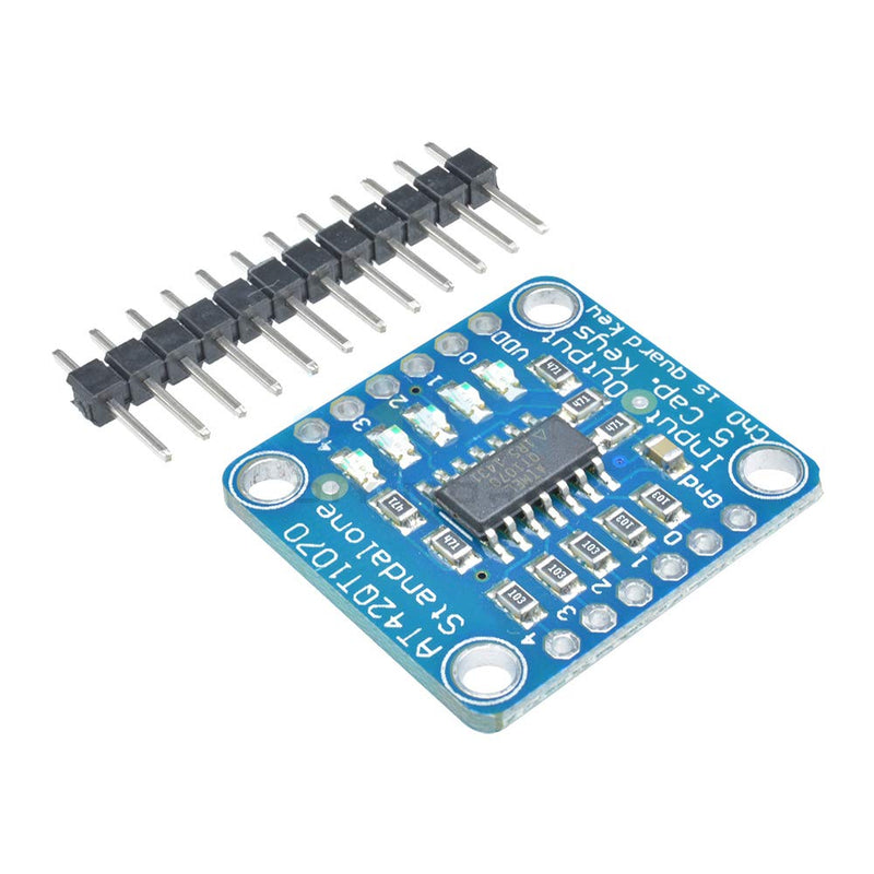 [Australia - AusPower] - HiLetgo AT42QT1070 Standalone 5 Keys Capacitive Touch Sensor Breakout Module 5-Pad Conductive Pad Mutiple Capacitive Touch Sensor Breakout Board Diy Electronic Indicator 
