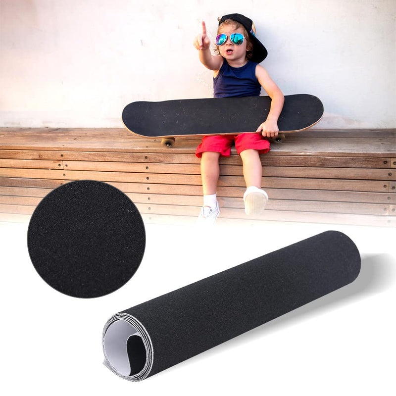 Skateboard Grip Tape, 9" x 33", Anti Slip Skateboards Sticker Waterproof Outdoor Grip Tape for Stairs Cruiser Scooters, Easy to Apply (Color:Yellow) Yellow