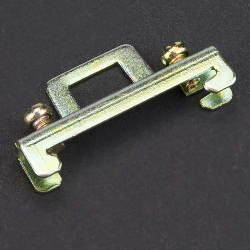 [Australia - AusPower] - 10Pcs Fixed Clamp Fasten Clip for 35mm DIN Rail Fixed Clamp Screw Fixed Type Fasten Clip for Relay Mounting(Metal Model 11) 