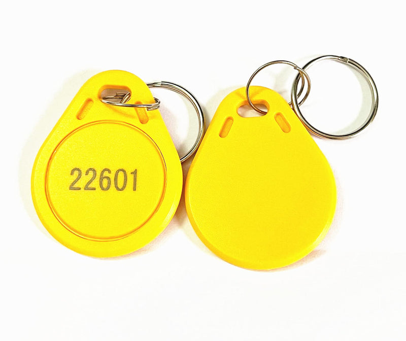 [Australia - AusPower] - Quentin 100pcs Thin 26 Bit Proximity Key Fobs Weigand Prox Keyfobs Compatable with ISOProx 1386 1326 H10301 Format Readers. Works with The vast Majority of Access Control Systems(Yellow) 