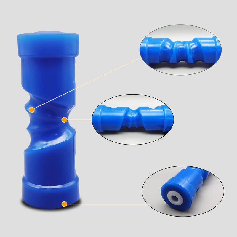 Self Centering Keel Boat Trailer Roller(Blue) 8"