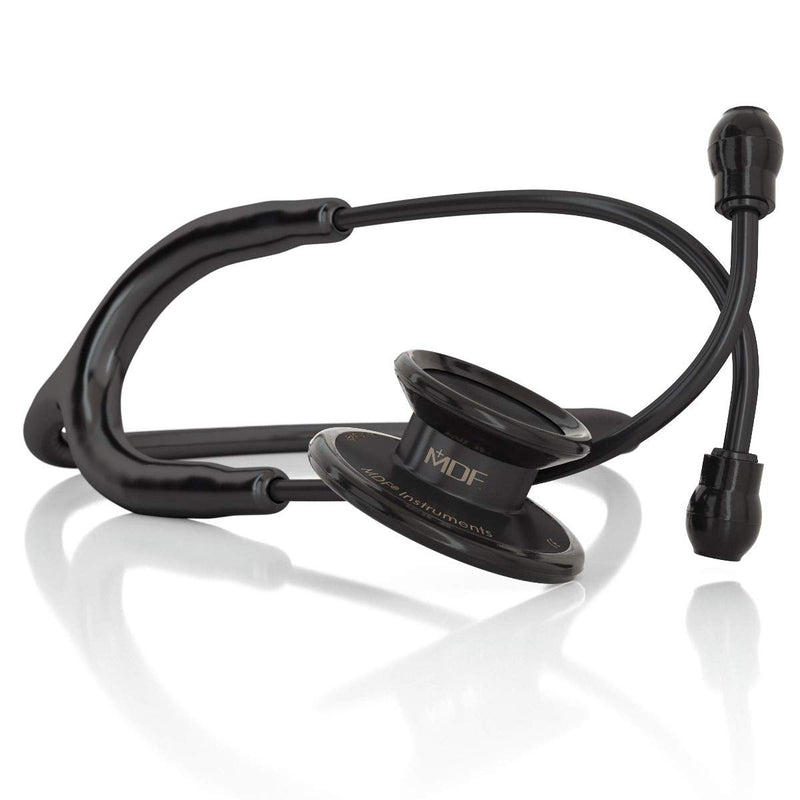 [Australia - AusPower] - MDF Instruments One Stainless Steel Stethoscope, Adult, Black Tube + MDF LUMiNiX Medical Professional Penlight 