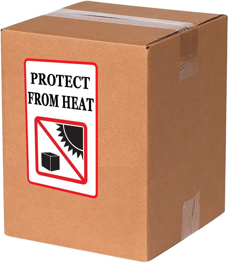 Protect from Heat Warning Stickers, 2 x 3 Inch Protect from Heat Safe Shipping Handling Caution Sign Labels (300 Pcs)