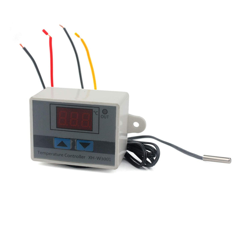 [Australia - AusPower] - Taikuwu Digital Thermostat Heating/Cooling [-50℃-110℃] with Waterproof Probe | XH-W3001 | 110-220V AC | Programmable LED Temperature Controller | 1500W 220 Volt 