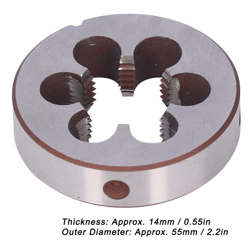 Wisecoco G5/8 Inch Round Thread Cutter Repair Tool for Alloy Steel Cylindrical Pipe Thread with 6 Chip Holes