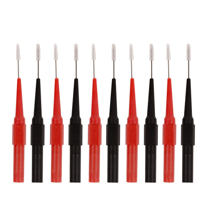 [Australia - AusPower] - 10pcs Test Probes with 4mm Banana Jack，Piercing Needles for Non-Destructive Wire Testing, Back Probe Kit & Back Probe Kit Automotive Compatible with Car Testers and Multimeters for Mechanics 