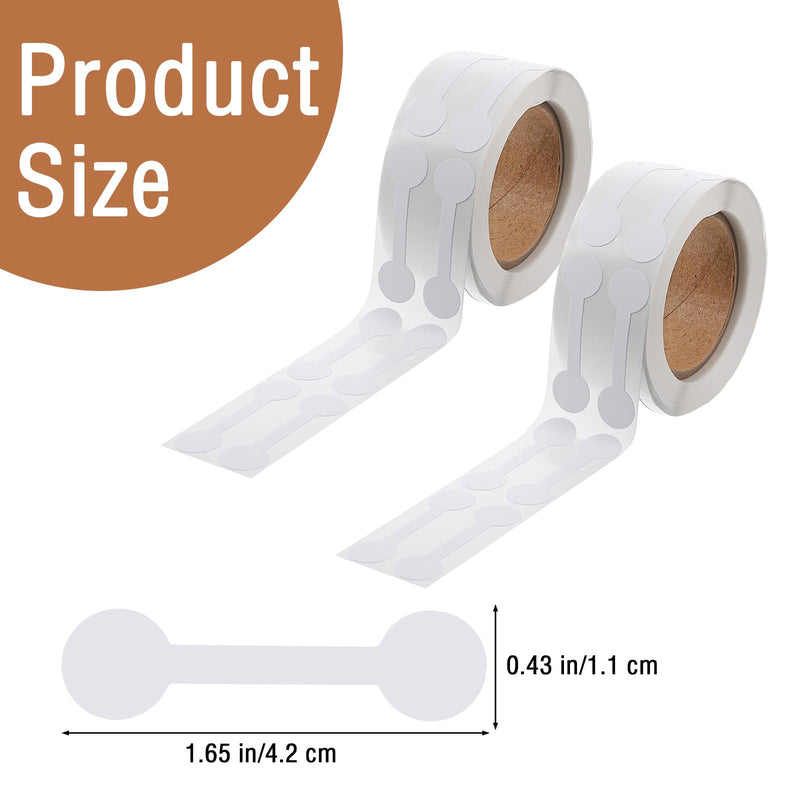 ElevateTech 2 Rolls 1000pcs Transparent Tamper Evident Tape Blank Tamper Proof Stickers 1.65 × 0.43 Inch Package Seal Self Adhesive Clear Packing Tape Suitable Packaging Crafts and Mailing Materials