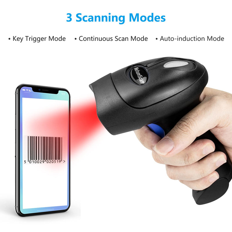 Wireless QR Code Scanners Readers for Computers, NetumScan 1D 2D Automatic Handhold USB Barcode Scanner for Store, Warehouse POS 1D & 2D Barcode Scanner
