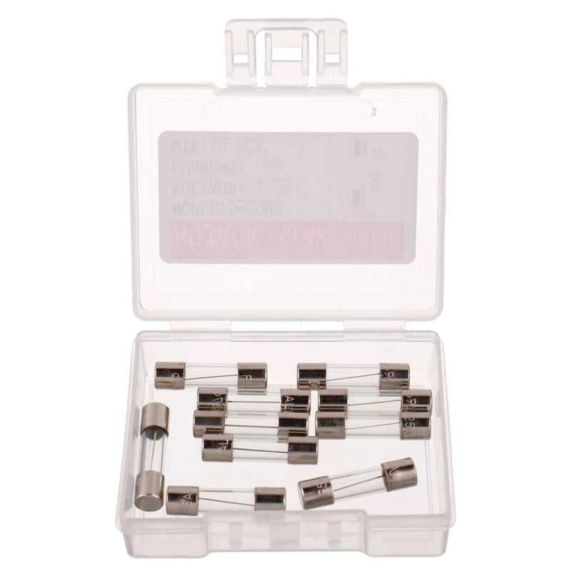 [Australia - AusPower] - BOJACK F5AL125V 5x20 mm 5 A 125 V fuses 0.2x0.78 Inch 5 amp 125 Volt Fast-Blow Glass Fuses(Pack of 10 Pcs) 5A 