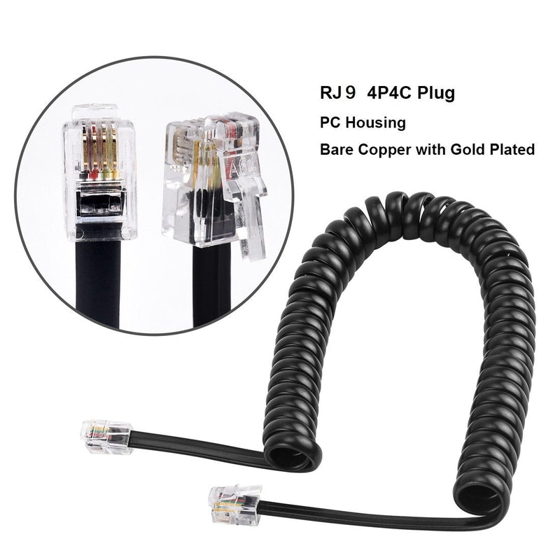 [Australia - AusPower] - Telephone Handset Cord Detangler 1 Set, 1 Pack 360 Degree Rotating/Anti-Tangle Landline Cable and 1 Pack Telephone Handset Cord 7.5 Foot Uncoiled (1.2 Foot Coiled) 7.5FT 