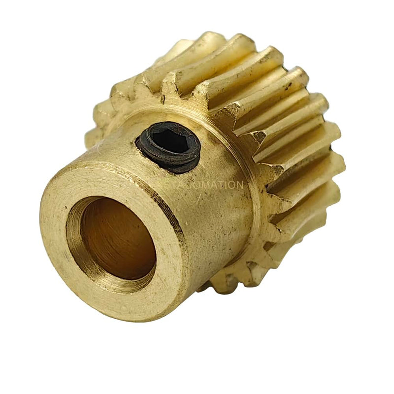 [Australia - AusPower] - Brass Worm Gear Set - 0.5 Modulus 20T 20:1 Reduction Rate 3mm 4mm Hole Diameter Right Rotation Drive Gear Box Wheel Shaft Kit (Rod-3mm bore, Gear-4mm bore) Rod-3mm bore 