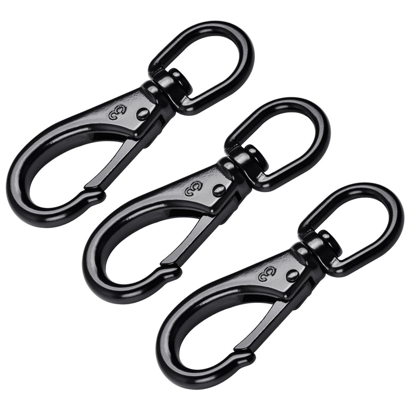 [Australia - AusPower] - 3 PCS Swivel Snap Hooks, 4.65 inch Swivel Hooks, 331 LBS Capacity Heavy Duty Flag Clips, Stainless Steel Swivel Eye Snaps, Swivel Carabiner for Marine Sports Luggages Pets Keychains Flagpole 