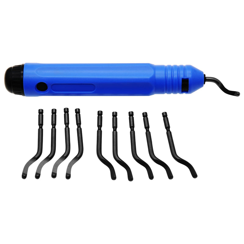 [Australia - AusPower] - Deburring Tool Set with 10pcs Sharp Deburring Blades, Harder Than AMD015, Blur Remover Hand Tool for Stainless Steel Copper Aluminum Silver Plastic PVC Tin and Trucking AMD016 Harder AMD016 