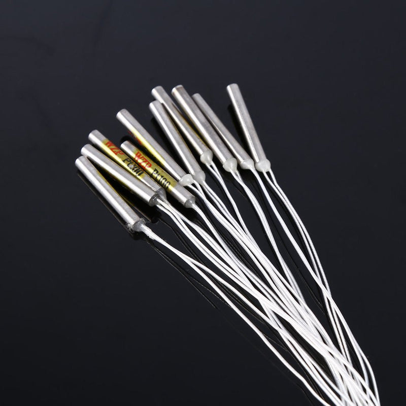 [Australia - AusPower] - 10pcs PT100 Sensor Probes Platinum Thermal for Temperature Controller -20℃ to 250℃ 