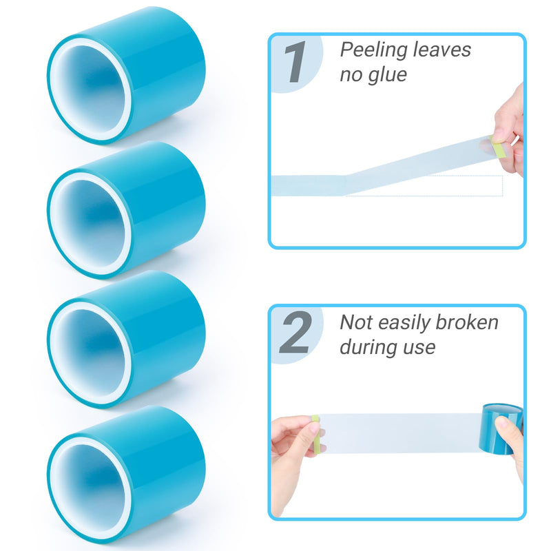 Gartful Resin Tapes for Jewelry, Seamless Sticky Paper Tape for Epoxy Resin Molding, Traceless Tape for Arts & Crafts, Making River Tables, Jewelry Metal Hollow Frame Bezels, Pendant - 4Rolls - 65ft 2 x 196.8 in