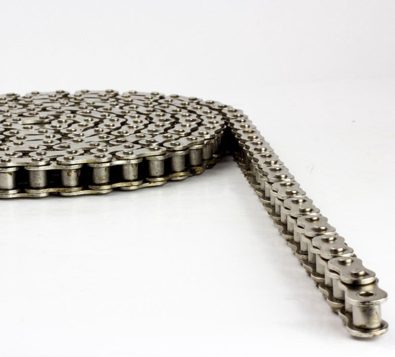 [Australia - AusPower] - Jeremywell 40NP Nickel Plated Roller Chain 10 Feet with 2 Connecting Links, Heat Treated, Corrosion Resistant, Eliminates Stress Cracking, unwanted wear, and Easy Corrosion 2 Master Link 