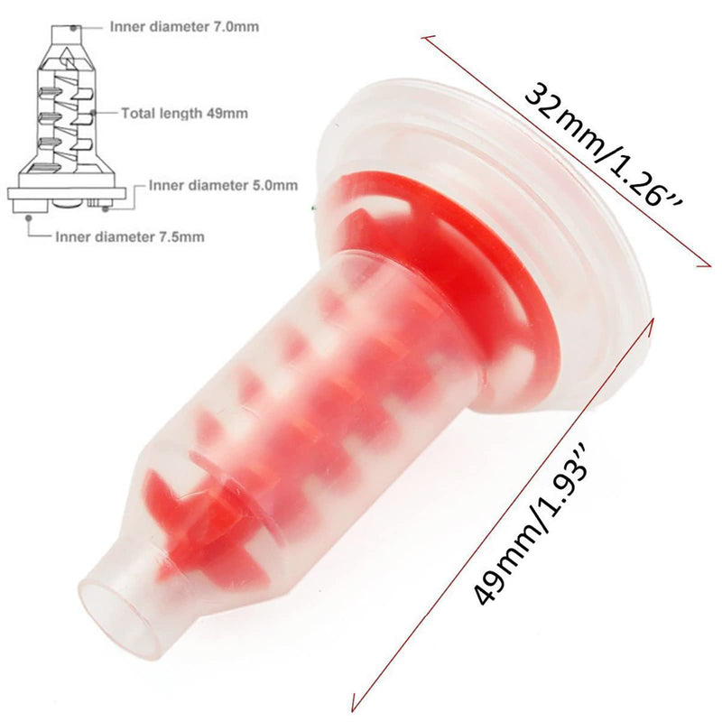 Dental Impression Mixing Tips, YOUYA DENTAL 50 Pieces Dental Intra Oral Tips for Dentistry Materials Mixing Tube Disposable Silicone Rubber Head Laboratory Products