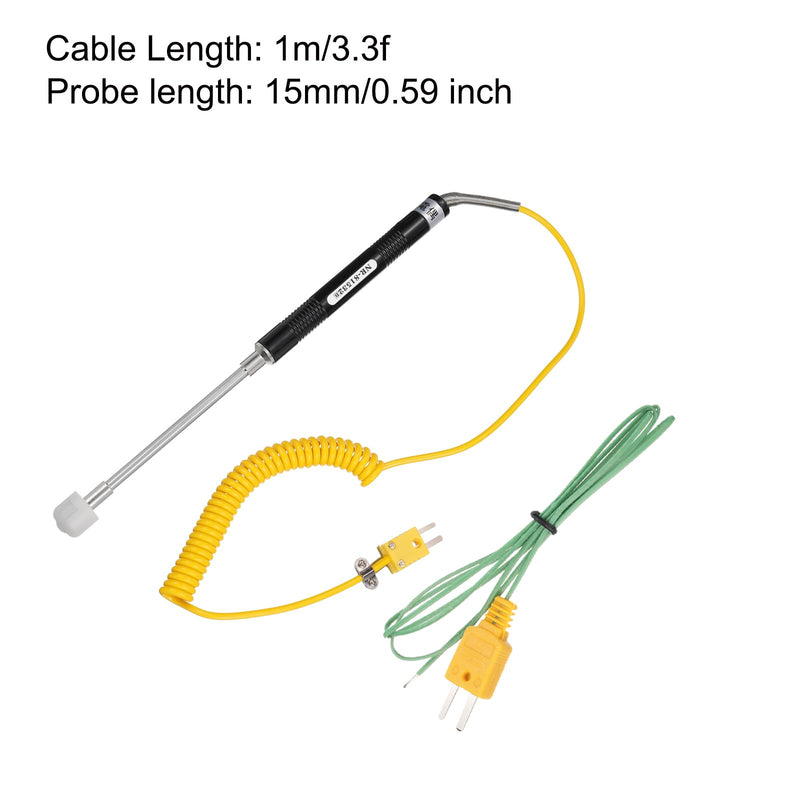 [Australia - AusPower] - MECCANIXITY Digital Thermocouple Thermometer K Type Temperature Meter High Accuracy (-50 to 1300 °C), with Surface Thermocouple Probe 81532B 