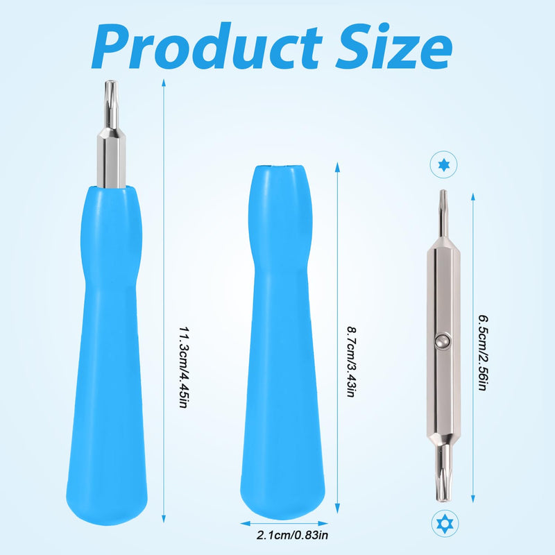 [Australia - AusPower] - Video Doorbell Screwdriver, Double-Ended Screwdriver Bits with Handle, T6 and T15 Torx Screwdrivers Tools Doorbell Screwdriver Replacement for Ring Video Doorbell Models (Blue) Blue 