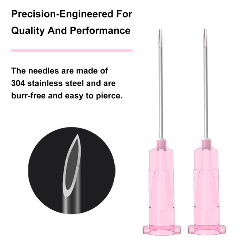 [Australia - AusPower] - 18 Gauge 1.5 Inch Needle, Individually Wrapped, 100 PCS Luer Lock Needles Industrial Dispensing Accessories(18G 1.5-Inch) 18Ga/1.5in 
